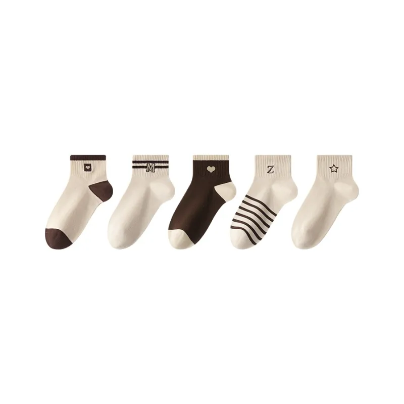 MIIOW Mid Calf Socks Women's 5 Pack-0