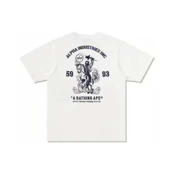 Alpha Industries X A BATHING APE Co branded By Alpha Industries T Shirts Unisex