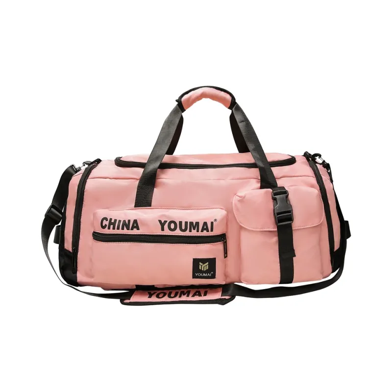 Deli Bear Nylon Gym Bag Unisex Black/Pink/Khaki/Red/Yellow/Army Green/Blue-5