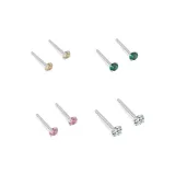 4 Pairs Lemon+Cherry Blossom Pink+Crystal White+Forest Green