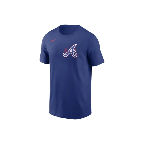 Nike Atlanta Braves City Connect Wordmark T-Shirt Men's Blue