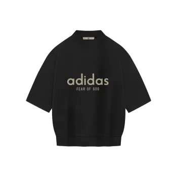 Fear of God Athletics Heavy Jersey 3/4 Mock Tee Black