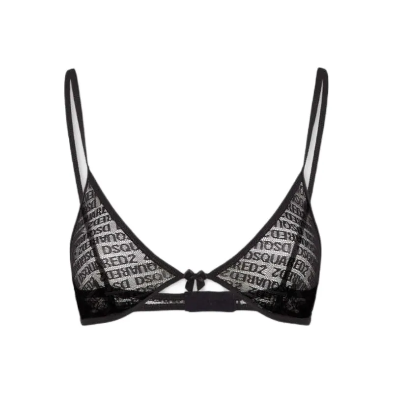 DSQUARED 2 Allover Logo Triangle Bra-0