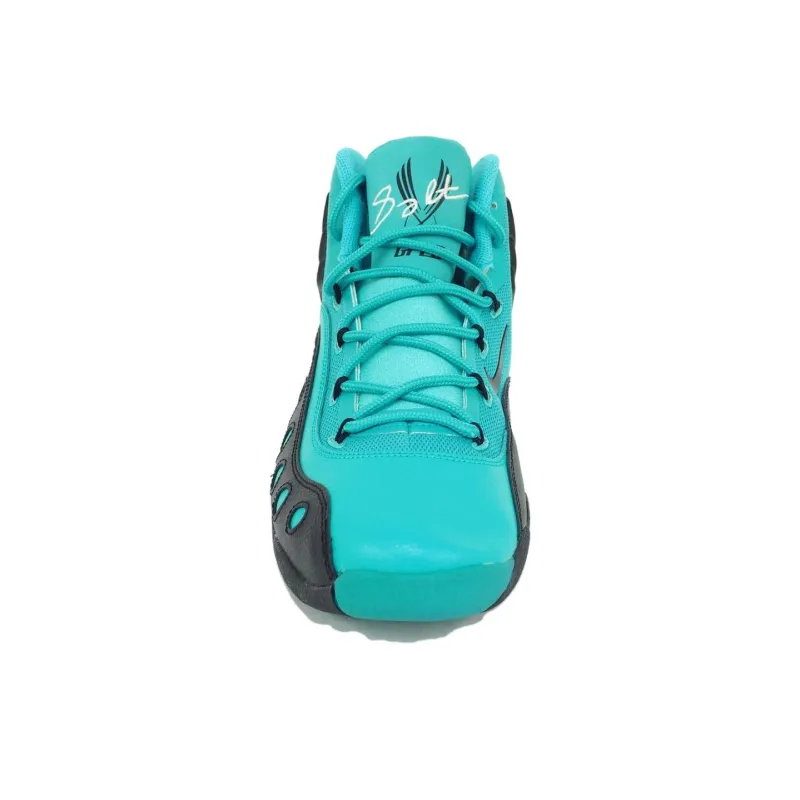 Nike Sonic Flight Anti Slip Wear Resistant High Top Basketball Shoes Unisex Cyan-2