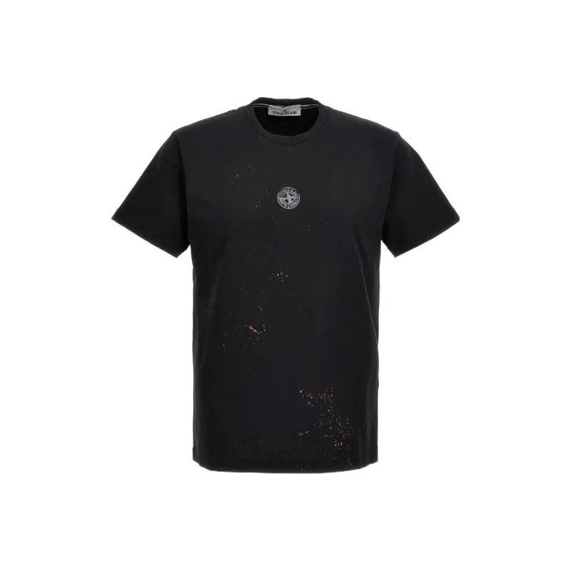 STONE ISLAND Compass motif Crew neck T shirt-0