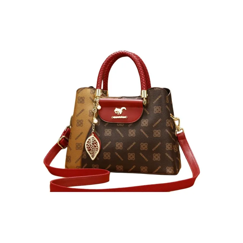 Weymond Artificial Leather Crossbody Bags Shoulder Bags Handbags Women's Champagne/Red-5