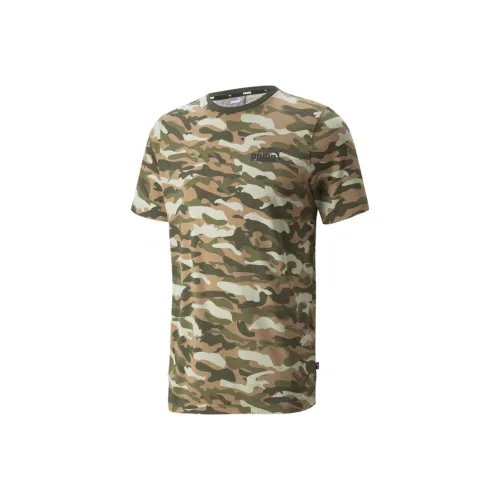 PUMA Essentials+ Camo AOP T-Shirt Men's Green
