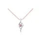 Cupid's Arrow Necklace[Cross Chain]Pink Zircon