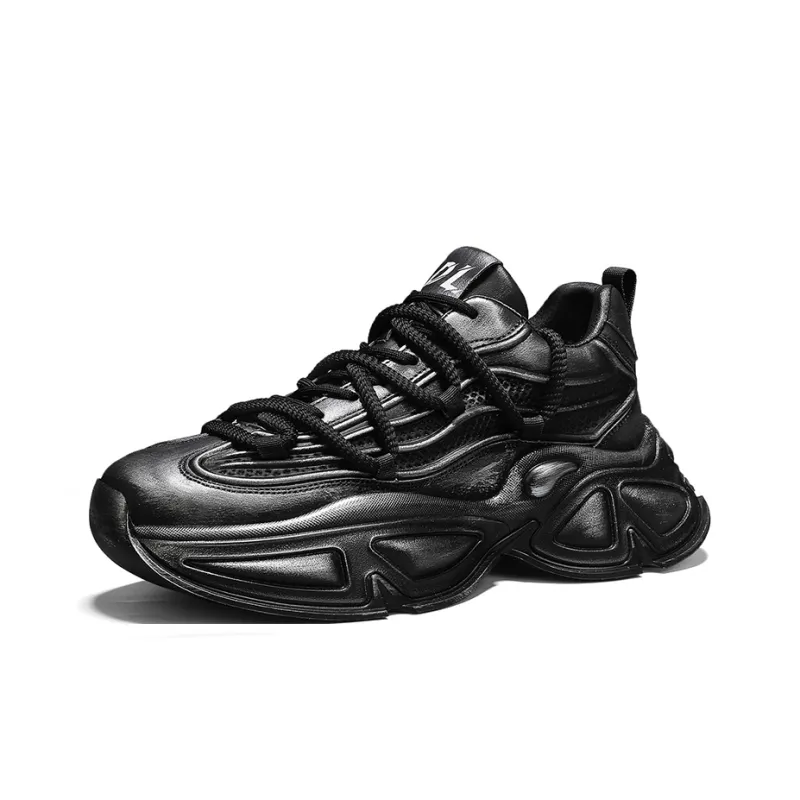 AiJP Anti Slip And Wear Resistant Height Increasing Low Top Chunky Sneakers Men's-2