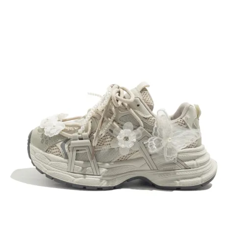 BEIER Platform Comfortable, Classic And Versatile Anti Slip Wear Resistant Low Top Chunky Sneakers Women's