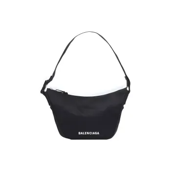 Balenciaga Nylon Fabric Crossbody Backpack Women's Black