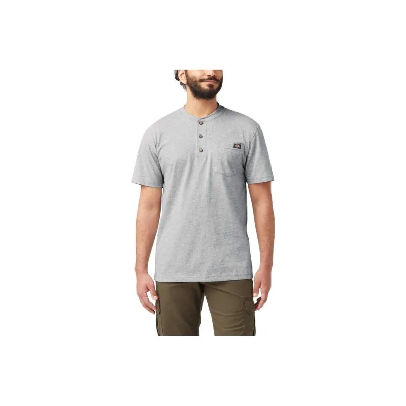 Dickies Heavyweight Short Sleeve Henley T-Shirt T-Shirt Men's Gray-0