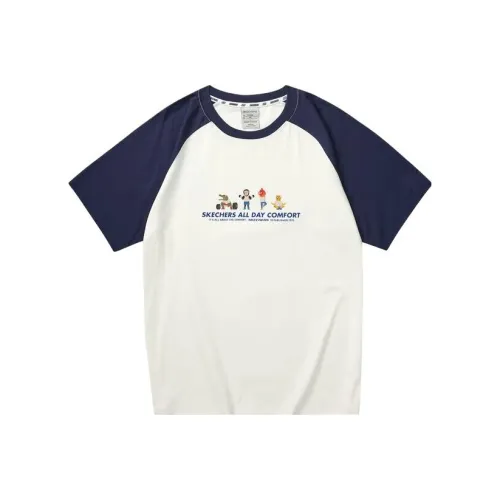 Skechers Funny Monster T-Shirts Unisex Marshmallow White/0074