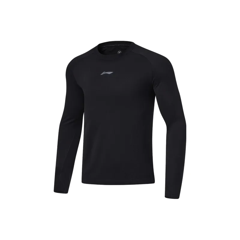 LiNing Long Sleeved T Shirts Men's Black-0