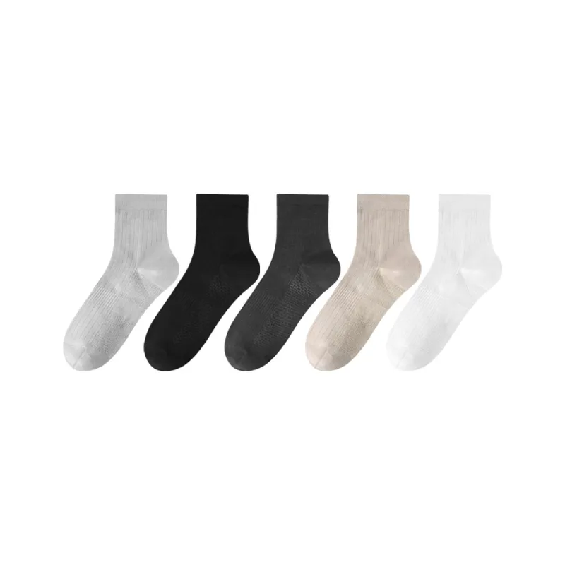 PLANDOO Mid Calf Socks Men's 5 Pack-7