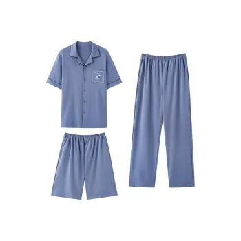 XIAFENYAN Pajama Set Men's Royal Blue