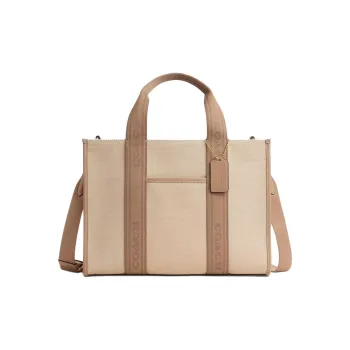 COACH Smith Canvas Tote Bag, Shopping Bag, Shoulder Bag, Handbag Large Size Women's Natural