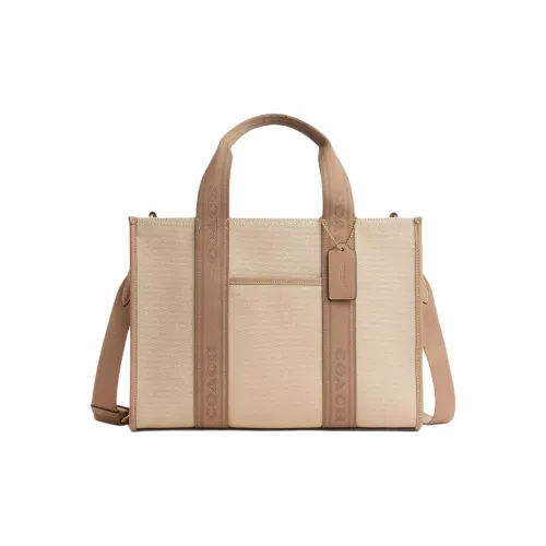COACH Smith Canvas Tote Bag, Shopping Bag, Shoulder Bag, Handbag Large Size Women's Natural