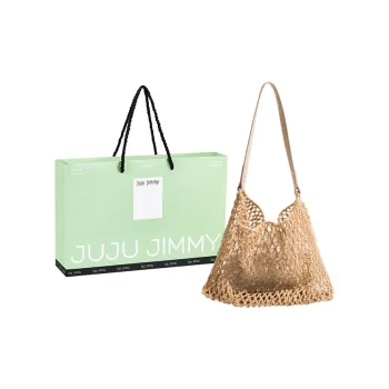 Juju Jimmy Cotton Rope Shoulder Bag Regular Women's Khaki/Black