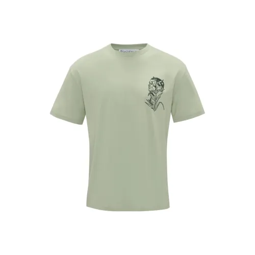 JW Anderson FW23 Embroidered T Shirt Pol Anglada Artwork T Shirt Men's Green