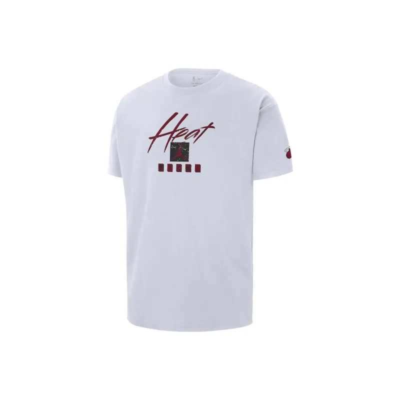 Jordan Miami Heat Courtside NBA Max90 T-Shirt Miami Heat Team Men's White-0