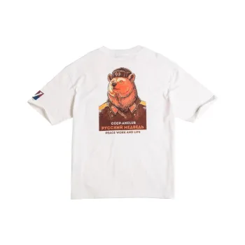 AKCLUB x COCOS ELBRUS CCCP Series T Shirt Men's Ecru
