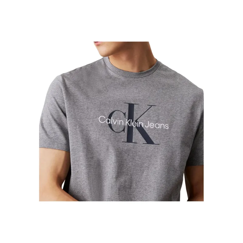 CALVIN KLEIN T Shirt Europe Version Men's Medium Gray Mixed Color-3