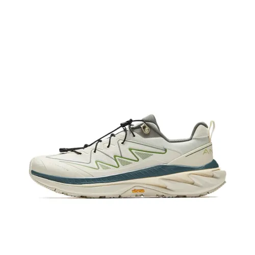 Anta Wild PRO Abrasion Resistant Slip Resistant Low Top Casual Running Shoes Men's White Green