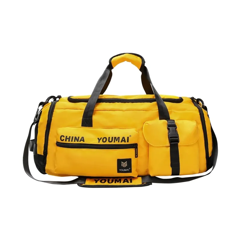 Deli Bear Nylon Gym Bag Unisex Black/Pink/Khaki/Red/Yellow/Army Green/Blue-20
