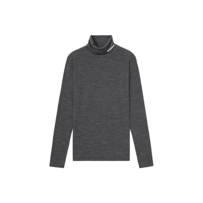 JIL SANDER Logo print Roll neck Jumper-0