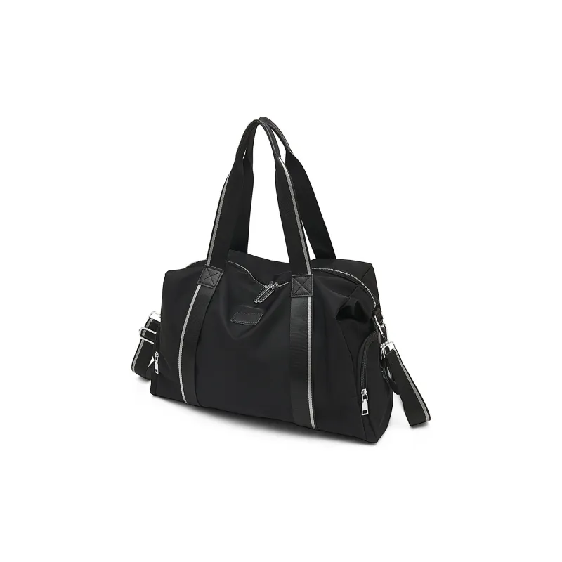 Old Man's Head Fabric Travel Bag Women's Black-2