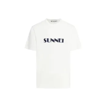 Sunnei Logo Embroidered Crewneck T Shirt
