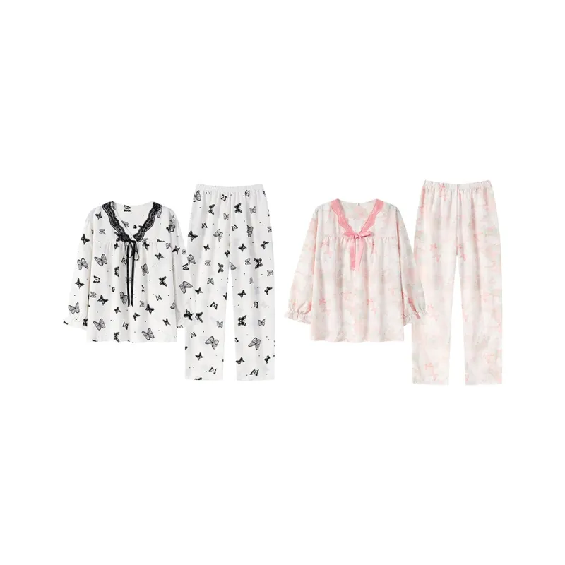 Herbal Primer Pajama Set Women's Combo Set-33