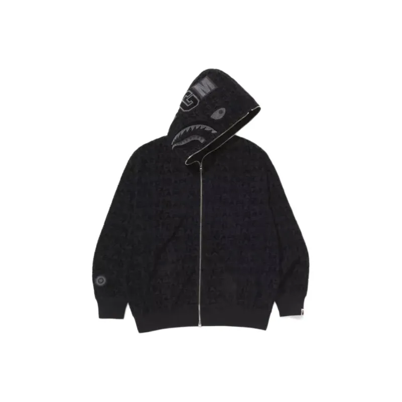 Bape Lux Sport Pattern Shark Relaxed Fit Full Zip Hoodie-1