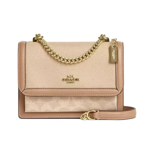 COACH Klare Coated Canvas Shoulder Bag Mini Women's Beige