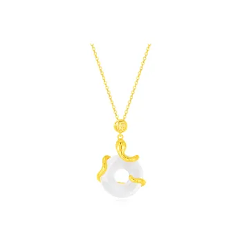 Crafts Women's Chalcedony Jade Necklaces Unisex