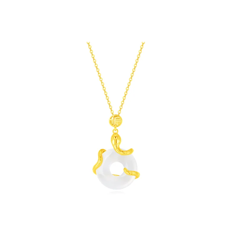Crafts Women's Chalcedony Jade Necklaces Unisex-0