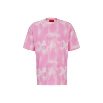 HUGO BOSS Tie dye Logo print T shirt