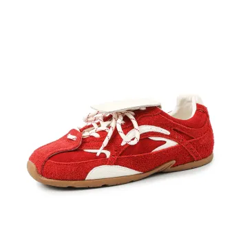 VAEL Slip Resistant Quick Dry Lightweight Breathable Low Top Skateboard Shoes Women's Red