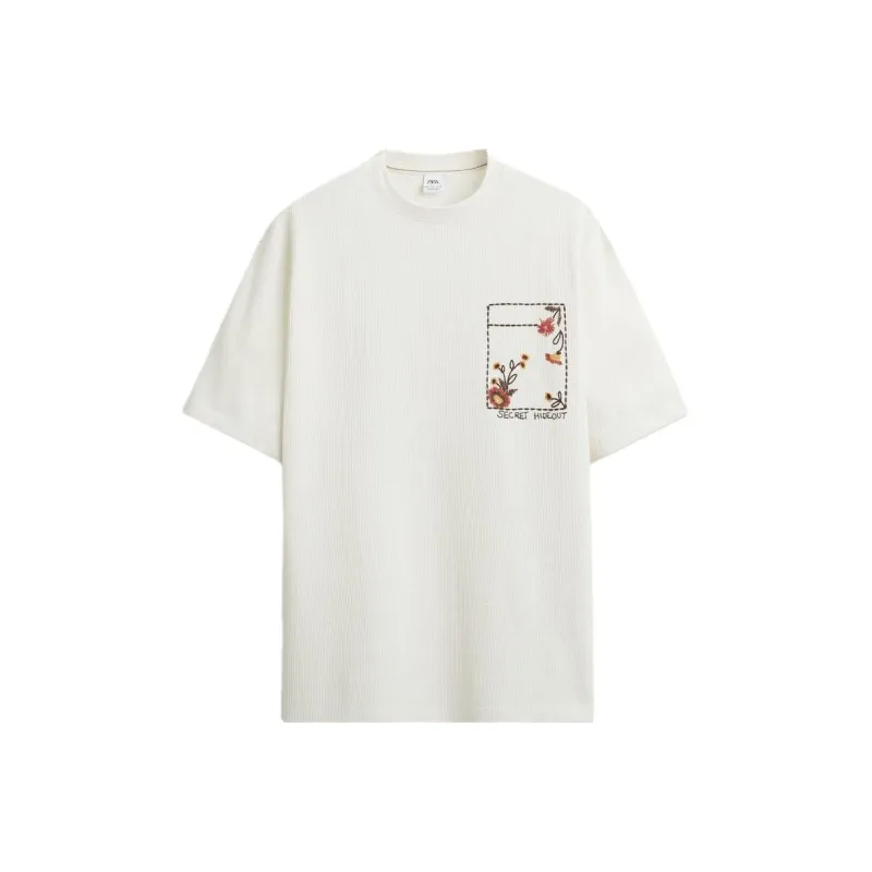 ZARA T-Shirts Men White-0