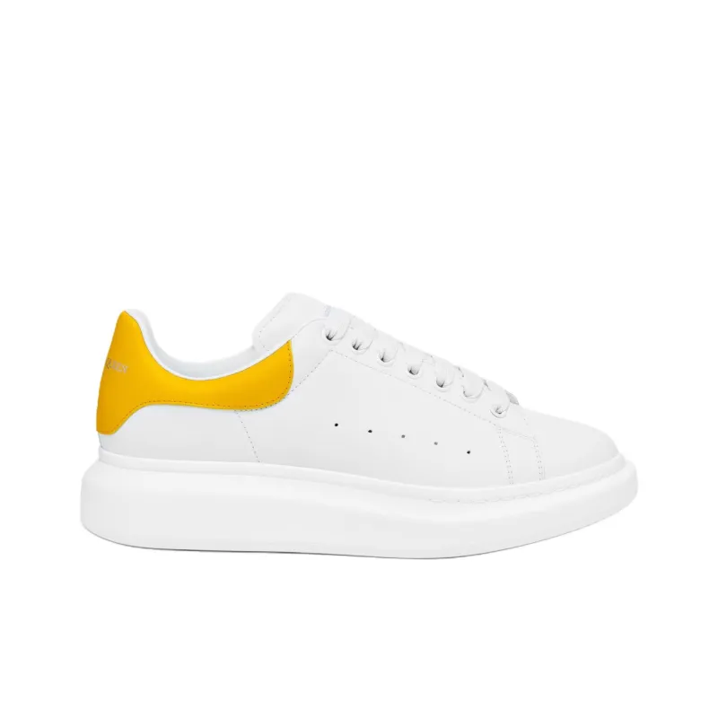 Alexander McQueen Oversized Sneaker Low Top Casual Shoes Men's White Yellow-1