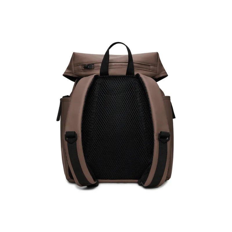 Rains Polyester Backpack Unisex Black/Rose Brown/Soft Light Yellow-8