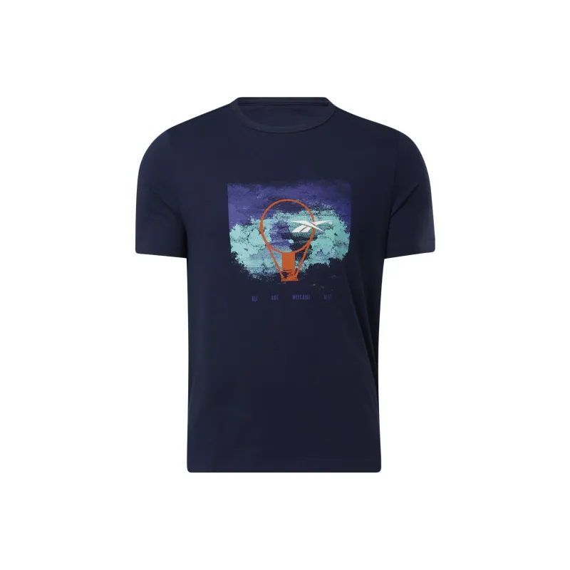Reebok BB BASKETBALL AAWH RIM T-Shirt Men's Dark Blue-0