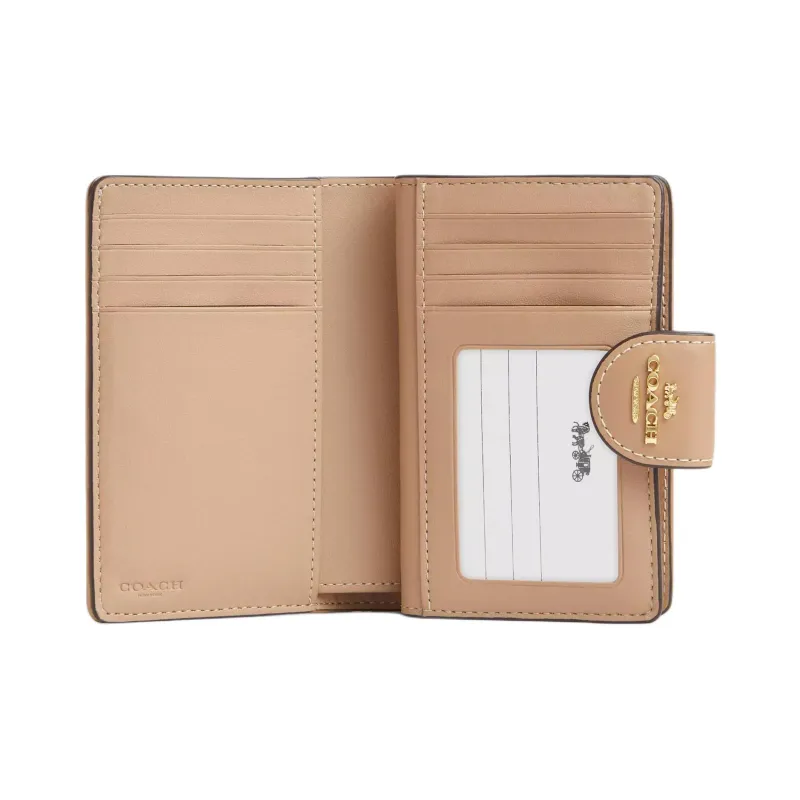 COACH Iconic Canvas Wallet Mini Women's Nude-1