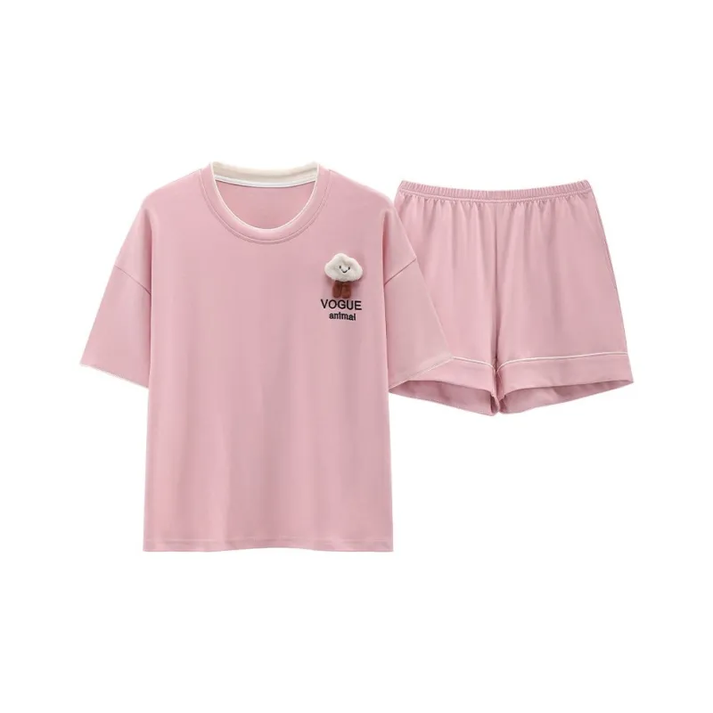Urban Beauty Summer Pajama Set Women's Pink-7