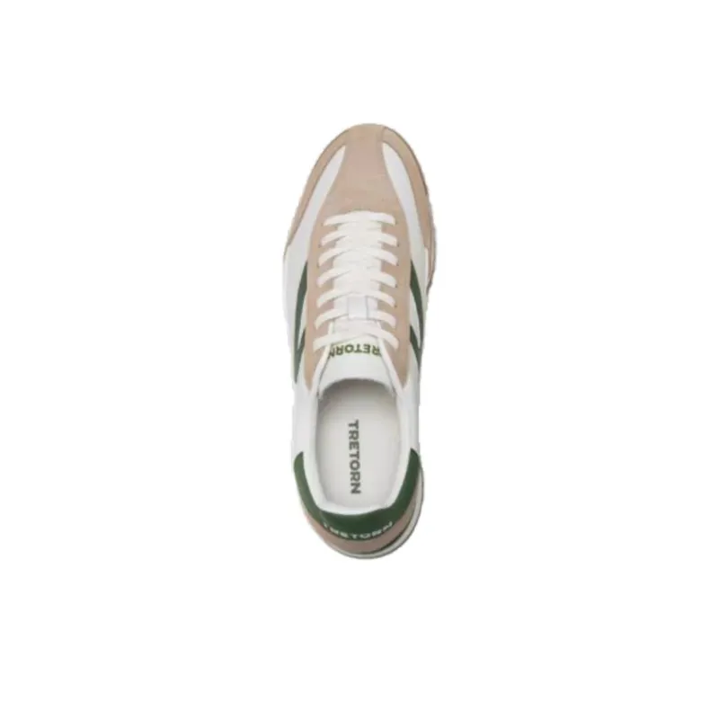 TRETORN Rawlins L Low-Top Casual Shoes Unisex White Light Brown Green-2