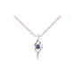 Cupid's Arrow Necklace[Cross Chain]Purple Zircon