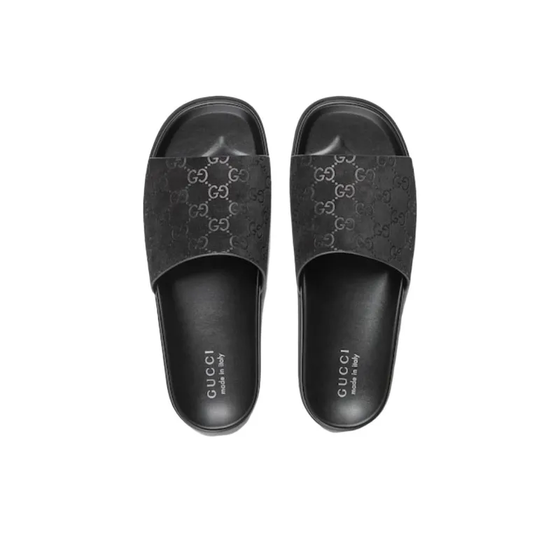 GUCCI Slide Slippers Men's Black-3