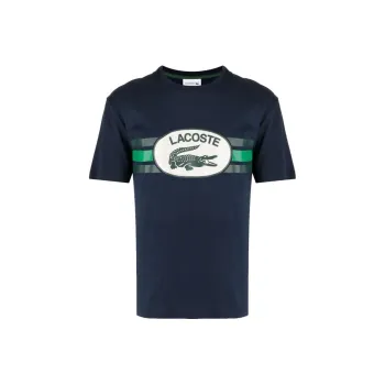 LACOSTE Monogram-print Cotton T-shirt