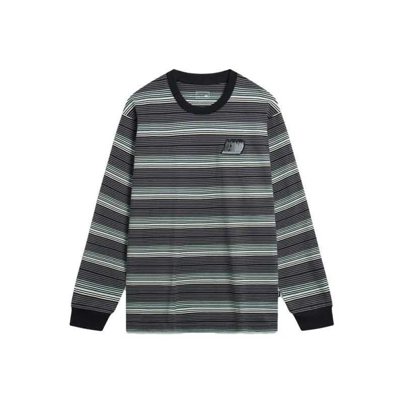 LiNing T Shirts Unisex Black Stripes-0